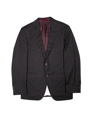 Samuelsohn Blazer Reda 120s Wool Performance Canada Made Sharkskin Grey 38S